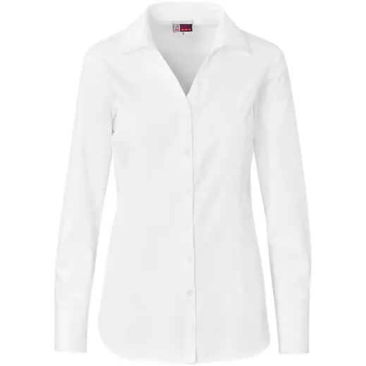 Ladies Long Sleeve Carolina Shirt White Front